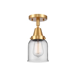 A thumbnail of the Innovations Lighting 447-1C-10-5 Bell Semi-Flush Satin Gold / Clear