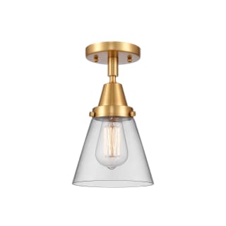 A thumbnail of the Innovations Lighting 447-1C-10-6 Cone Semi-Flush Satin Gold / Clear