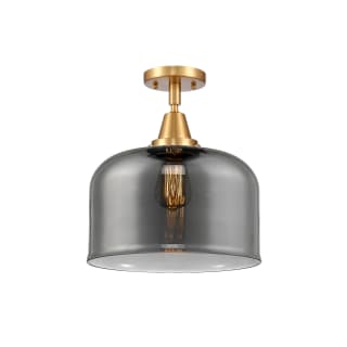 A thumbnail of the Innovations Lighting 447-1C-13-12-L Bell Semi-Flush Satin Gold / Plated Smoke