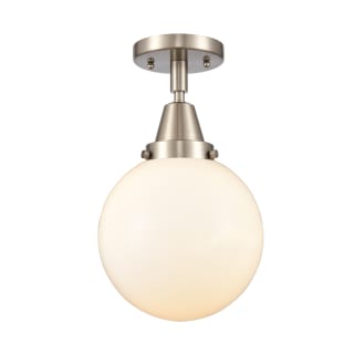 A thumbnail of the Innovations Lighting 447-1C-13-8 Beacon Semi-Flush Brushed Satin Nickel / Matte White