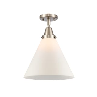 A thumbnail of the Innovations Lighting 447-1C-16-12-L Cone Semi-Flush Brushed Satin Nickel / Matte White