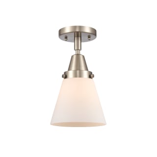 A thumbnail of the Innovations Lighting 447-1C-10-6 Cone Semi-Flush Brushed Satin Nickel / Matte White