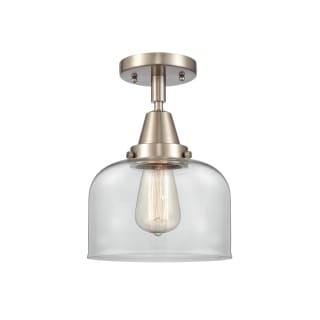 A thumbnail of the Innovations Lighting 447-1C-10-8 Bell Semi-Flush Brushed Satin Nickel / Clear