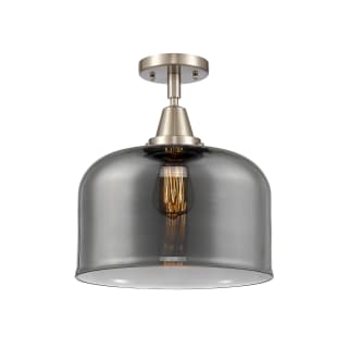 A thumbnail of the Innovations Lighting 447-1C-13-12-L Bell Semi-Flush Brushed Satin Nickel / Plated Smoke