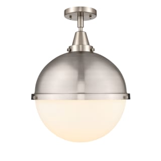 A thumbnail of the Innovations Lighting 447-1C-18-13 Hampden Semi-Flush Brushed Satin Nickel / Matte White