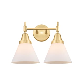 A thumbnail of the Innovations Lighting 447-2W-12-17 Cone Vanity Satin Gold / Matte White