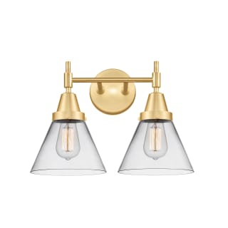 A thumbnail of the Innovations Lighting 447-2W-11-17 Cone Vanity Satin Gold / Clear