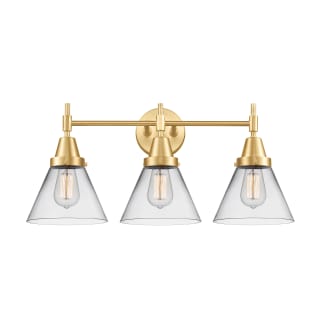 A thumbnail of the Innovations Lighting 447-3W-11-26 Cone Vanity Satin Gold / Clear