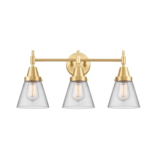 A thumbnail of the Innovations Lighting 447-3W-11-24 Cone Vanity Satin Gold / Clear