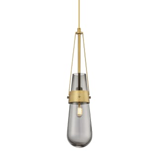 A thumbnail of the Innovations Lighting 452-1P-21-4 Milan Pendant Brushed Brass / Plated Smoke