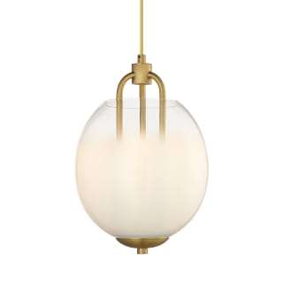 A thumbnail of the Innovations Lighting 453-3P-15-10 Fall Brook Pendant Brushed Brass / Matte White and Clear
