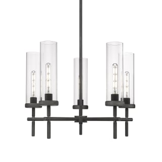 A thumbnail of the Innovations Lighting 471-5CR-20-27 Lincoln Chandelier Weathered Zinc / Clear