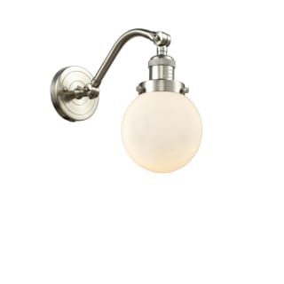 A thumbnail of the Innovations Lighting 515-1W-6 Beacon Brushed Satin Nickel / Matte White