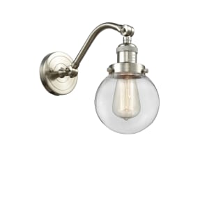 A thumbnail of the Innovations Lighting 515-1W-6 Beacon Brushed Satin Nickel / Clear
