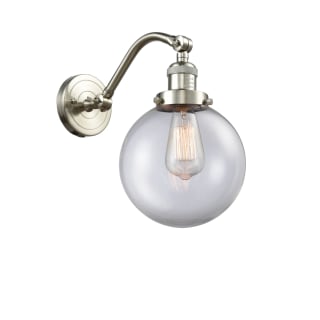 A thumbnail of the Innovations Lighting 515-1W-8 Beacon Brushed Satin Nickel / Clear