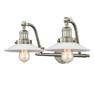 A thumbnail of the Innovations Lighting 515-2W Halophane Brushed Satin Nickel / Matte White