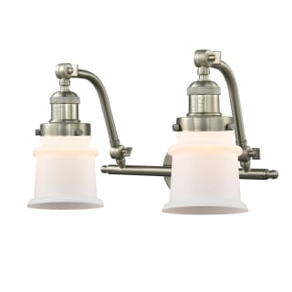 A thumbnail of the Innovations Lighting 515-2W Small Canton Brushed Satin Nickel / Matte White