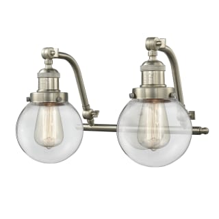 A thumbnail of the Innovations Lighting 515-2W-6 Beacon Brushed Satin Nickel / Clear