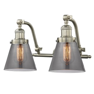 A thumbnail of the Innovations Lighting 515-2W Small Cone Satin Brushed Nickel / Smoked