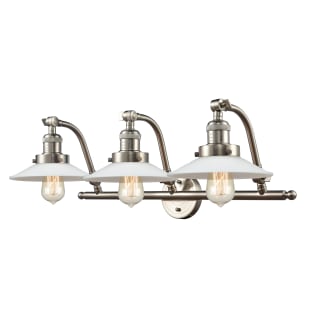A thumbnail of the Innovations Lighting 515-3W Halophane Brushed Satin Nickel / Matte White