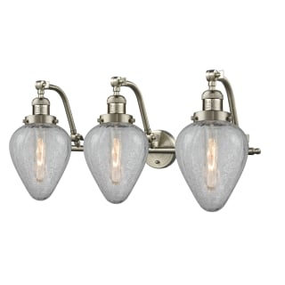 A thumbnail of the Innovations Lighting 515-3W Geneseo Satin Brushed Nickel / Clear Crackle