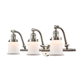 A thumbnail of the Innovations Lighting 515-3W Small Canton Brushed Satin Nickel / Matte White