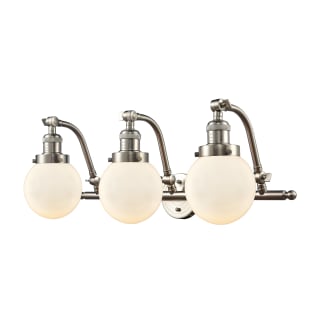 A thumbnail of the Innovations Lighting 515-3W-6 Beacon Brushed Satin Nickel / Matte White