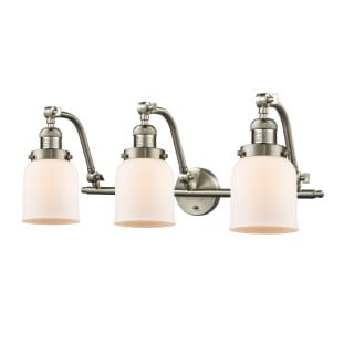 A thumbnail of the Innovations Lighting 515-3W Small Bell Satin Brushed Nickel / Matte White Cased