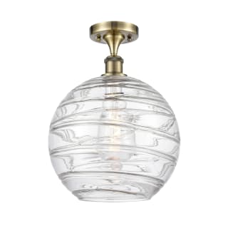 A thumbnail of the Innovations Lighting 516-1C-17-12 Athens Semi-Flush Antique Brass / Clear Deco Swirl