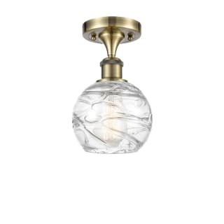 A thumbnail of the Innovations Lighting 516-1C-11-6 Athens Semi-Flush Antique Brass / Clear Deco Swirl
