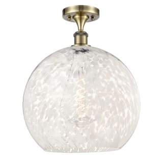 A thumbnail of the Innovations Lighting 516-1C-18-14 White Mouchette Semi-Flush Antique Brass