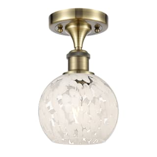 A thumbnail of the Innovations Lighting 516-1C-10-6 White Mouchette Semi-Flush Antique Brass