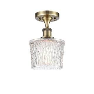 A thumbnail of the Innovations Lighting 516-1C-11-7 Niagra Semi-Flush Antique Brass / Clear
