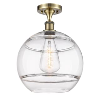 A thumbnail of the Innovations Lighting 516-1C-15-12 Rochester Semi-Flush Antique Brass / Clear