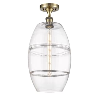 A thumbnail of the Innovations Lighting 516-1C-20-10 Vaz Semi-Flush Antique Brass / Clear