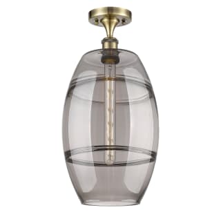 A thumbnail of the Innovations Lighting 516-1C-20-10 Vaz Semi-Flush Antique Brass / Smoked