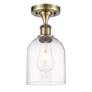 A thumbnail of the Innovations Lighting 516-1C-11-6 Bella Semi-Flush Antique Brass / Clear