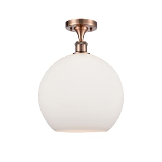 A thumbnail of the Innovations Lighting 516-1C-17-12 Athens Semi-Flush Antique Copper / Matte White