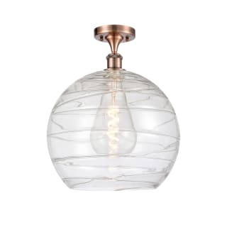 A thumbnail of the Innovations Lighting 516-1C-17-14 Athens Semi-Flush Antique Copper / Clear Deco Swirl