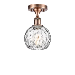 A thumbnail of the Innovations Lighting 516-1C-11-6 Athens Semi-Flush Antique Copper / Clear Water Glass