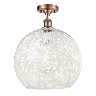 A thumbnail of the Innovations Lighting 516-1C-18-14 White Mouchette Semi-Flush Antique Copper