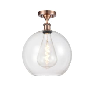A thumbnail of the Innovations Lighting 516-1C-16-12 Athens Semi-Flush Antique Copper / Clear