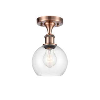 A thumbnail of the Innovations Lighting 516-1C-10-6 Athens Semi-Flush Antique Copper / Clear