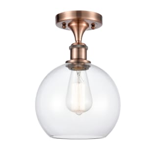 A thumbnail of the Innovations Lighting 516-1C-13-8 Athens Semi-Flush Antique Copper / Clear