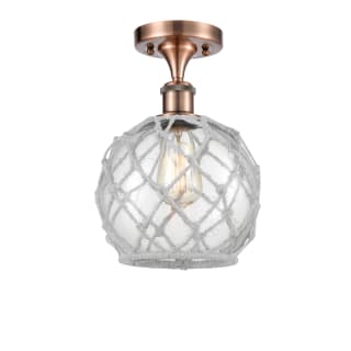 A thumbnail of the Innovations Lighting 516 Farmhouse Rope Antique Copper / Clear Glass with White Rope