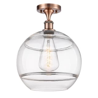 A thumbnail of the Innovations Lighting 516-1C-15-12 Rochester Semi-Flush Antique Copper / Clear