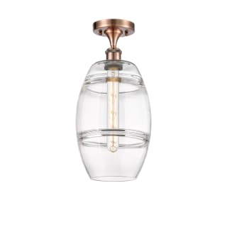 A thumbnail of the Innovations Lighting 516-1C-12-8 Vaz Semi-Flush Antique Copper / Clear