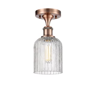 A thumbnail of the Innovations Lighting 516-1C-11-5 Bridal Veil Semi-Flush Antique Copper