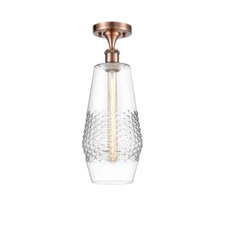 A thumbnail of the Innovations Lighting 516-1C-19-7 Windham Semi-Flush Antique Copper / Clear