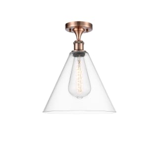 A thumbnail of the Innovations Lighting 516-1C-15-12 Berkshire Semi-Flush Antique Copper / Clear